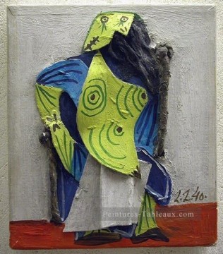  femme - Femme assise dans un fauteuil 3 1940 cubiste Pablo Picasso